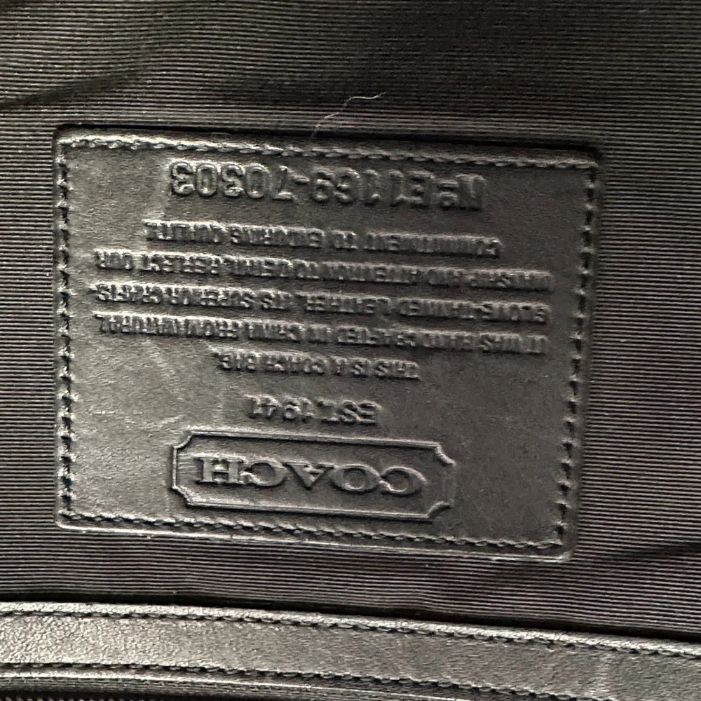 Coach Black Leather Men's Bag